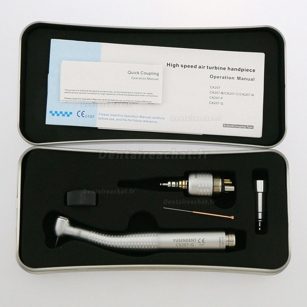 YUSENDENT® CX207-GW-SPQ turbine dentaire tête standard avec lumiere avec raccord rapide compatible W&H
